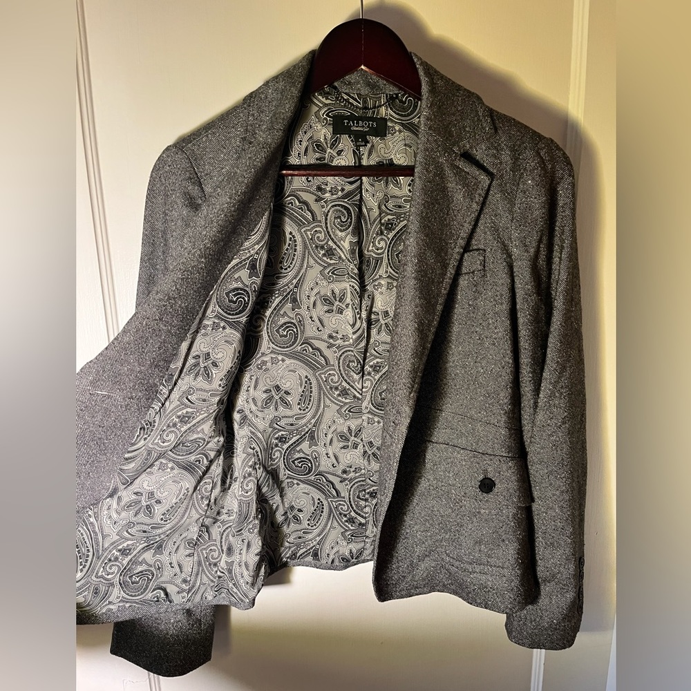 Talbots Grey Wool Blazer